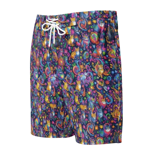 Galactic Whiskers on a Men's Board Shorts