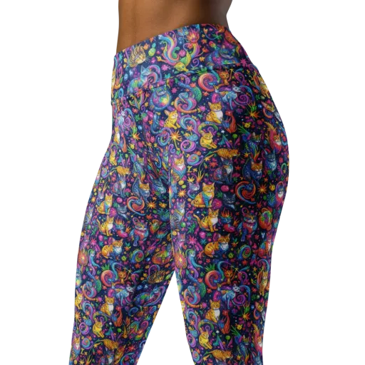Galactic Whiskers on a Yoga Leggings