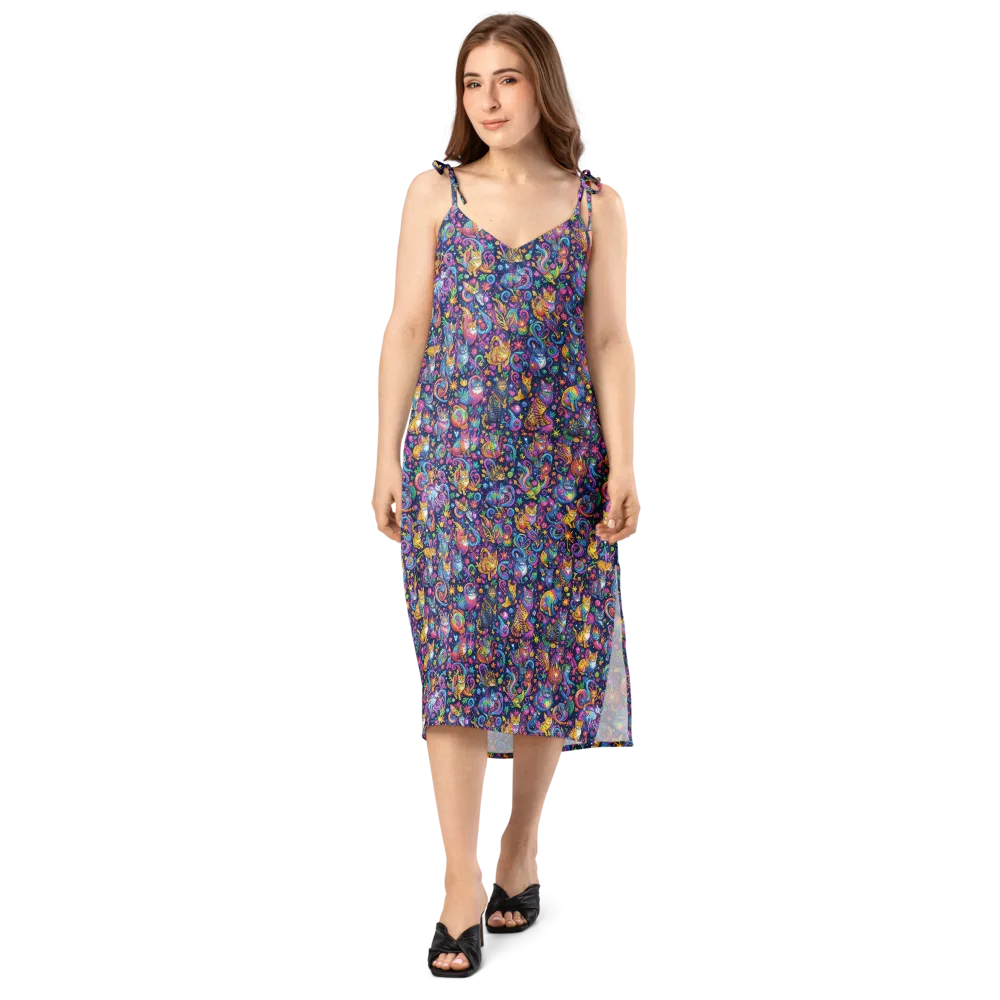 Galactic Whiskers on Slip Dress — Front