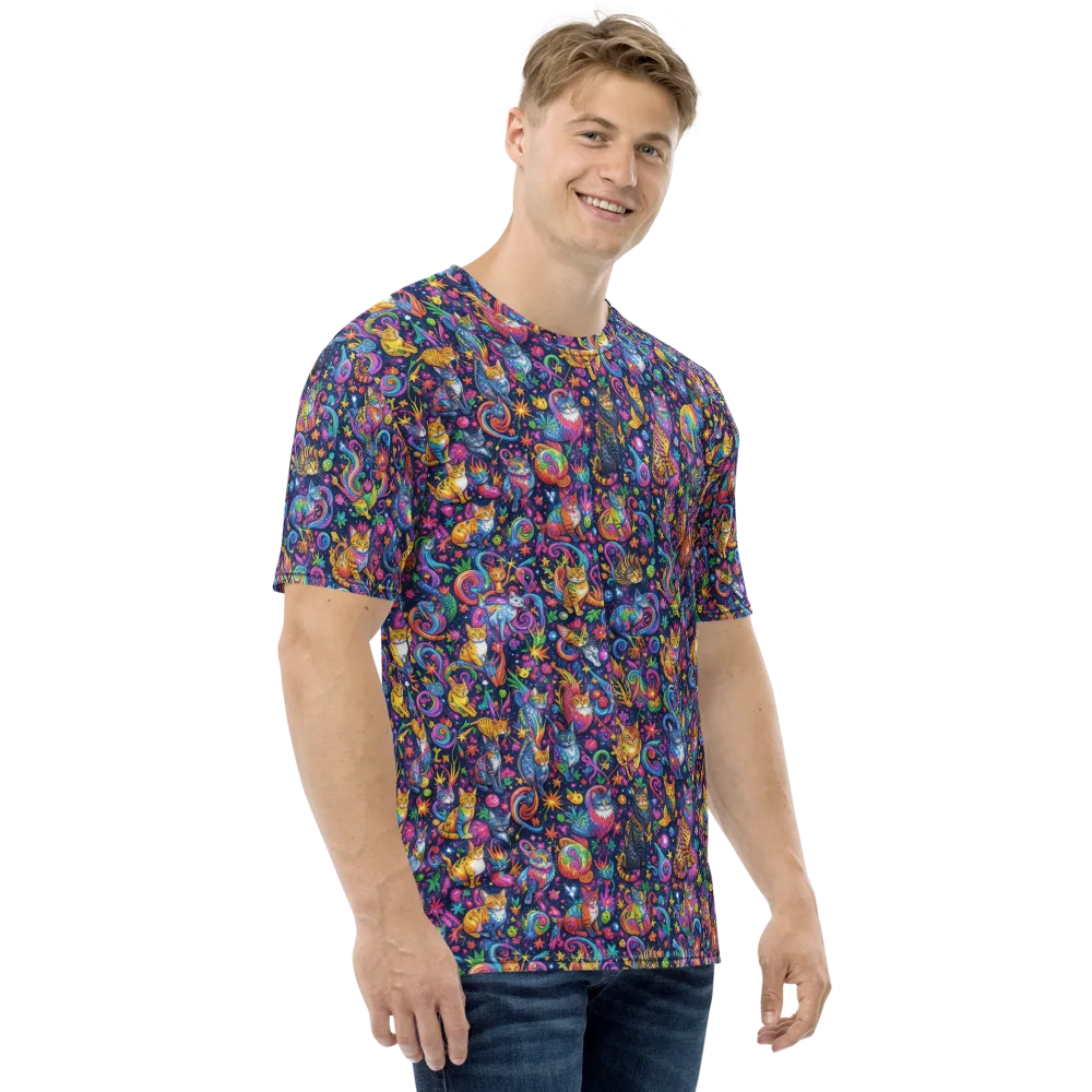 Galactic Whiskers on Men's Crew Neck T-Shirt — Right
