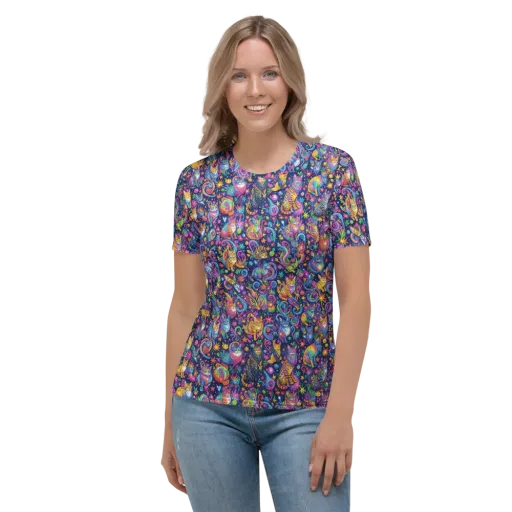 Galactic Whiskers on a Women's Crew Neck T-Shirt