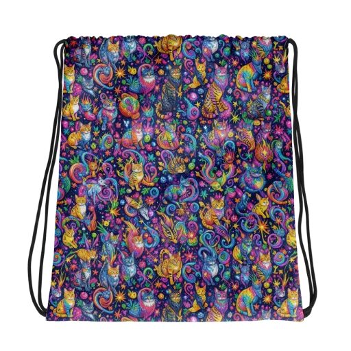 Galactic Whiskers on a Drawstring Bag