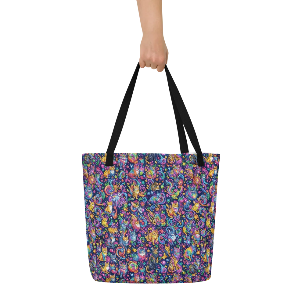 Galactic Whiskers on Large Tote Bag W/ Pocket — Front