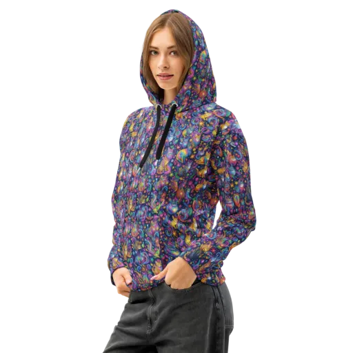 Galactic Whiskers on a Cotton Hoodie