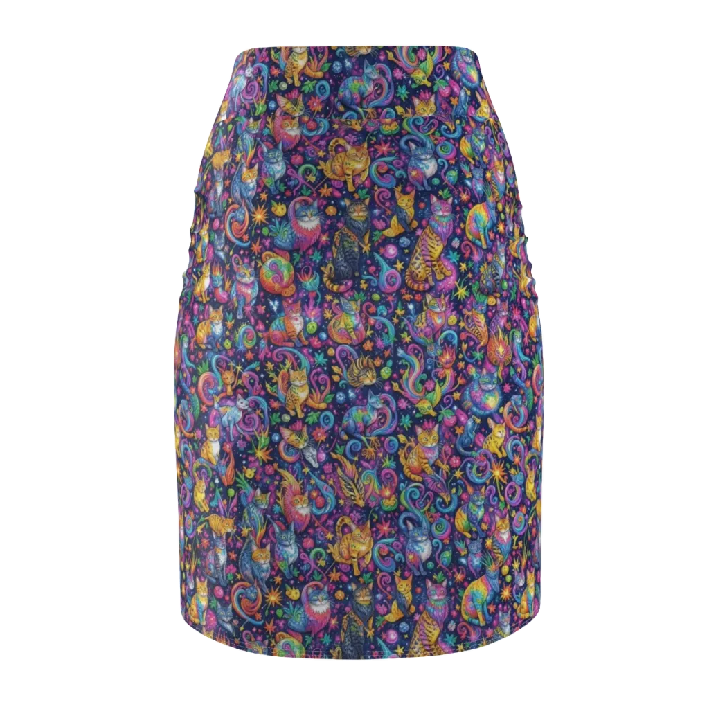 Galactic Whiskers on Pencil Skirt — Back