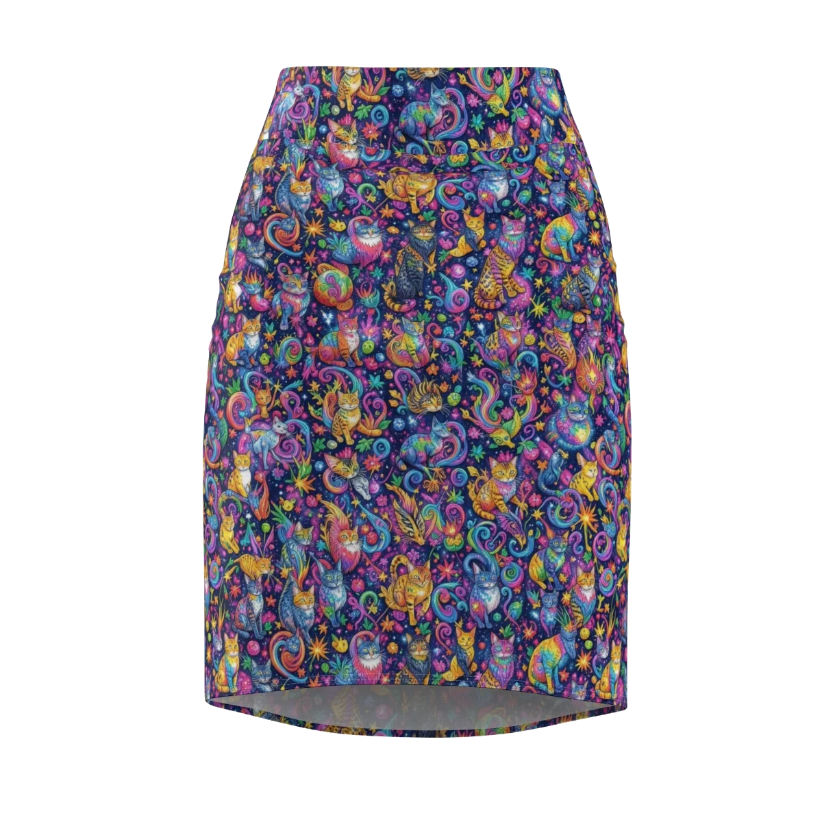 Galactic Whiskers on Pencil Skirt — Front