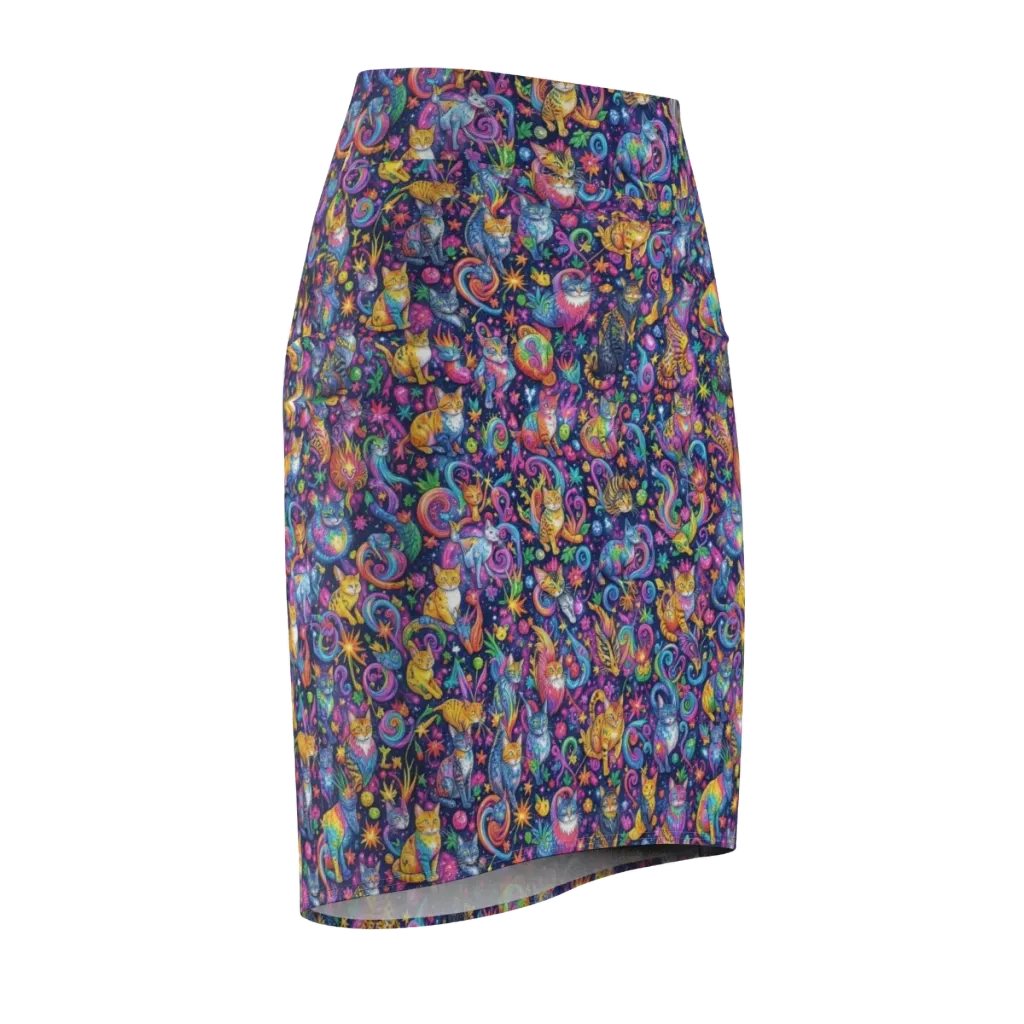 Galactic Whiskers on Pencil Skirt — Front Side