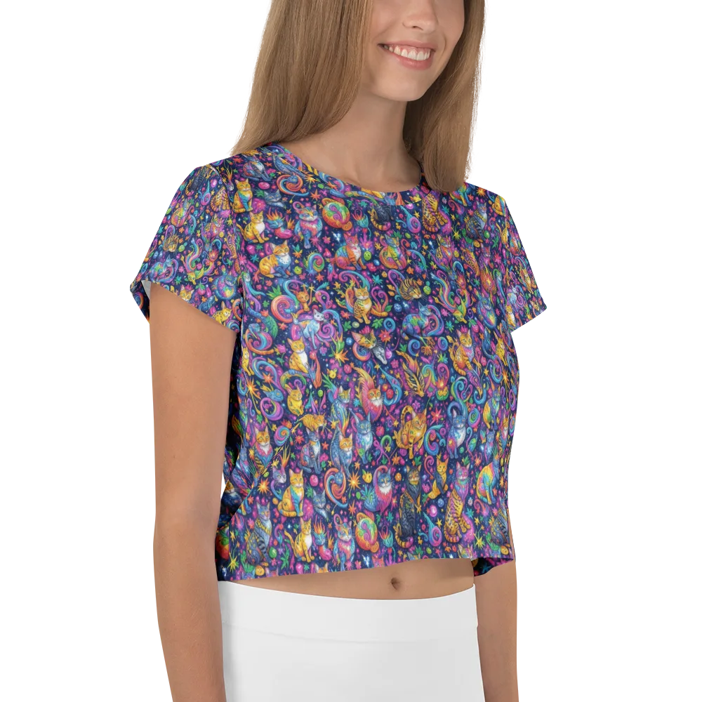 Galactic Whiskers on Crop Tee — Right