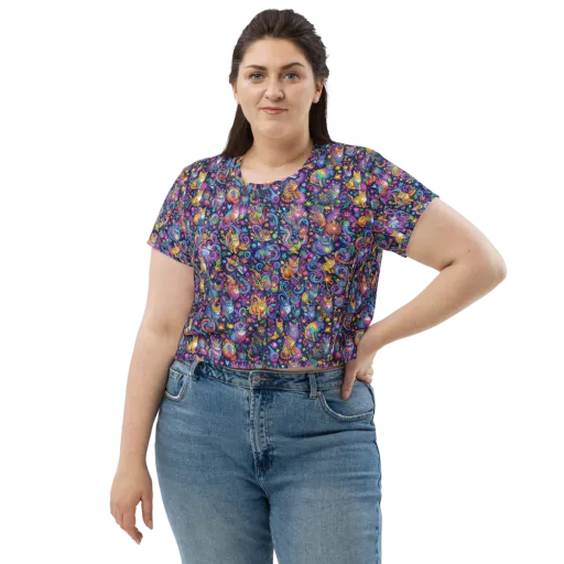 Galactic Whiskers on a Crop Tee