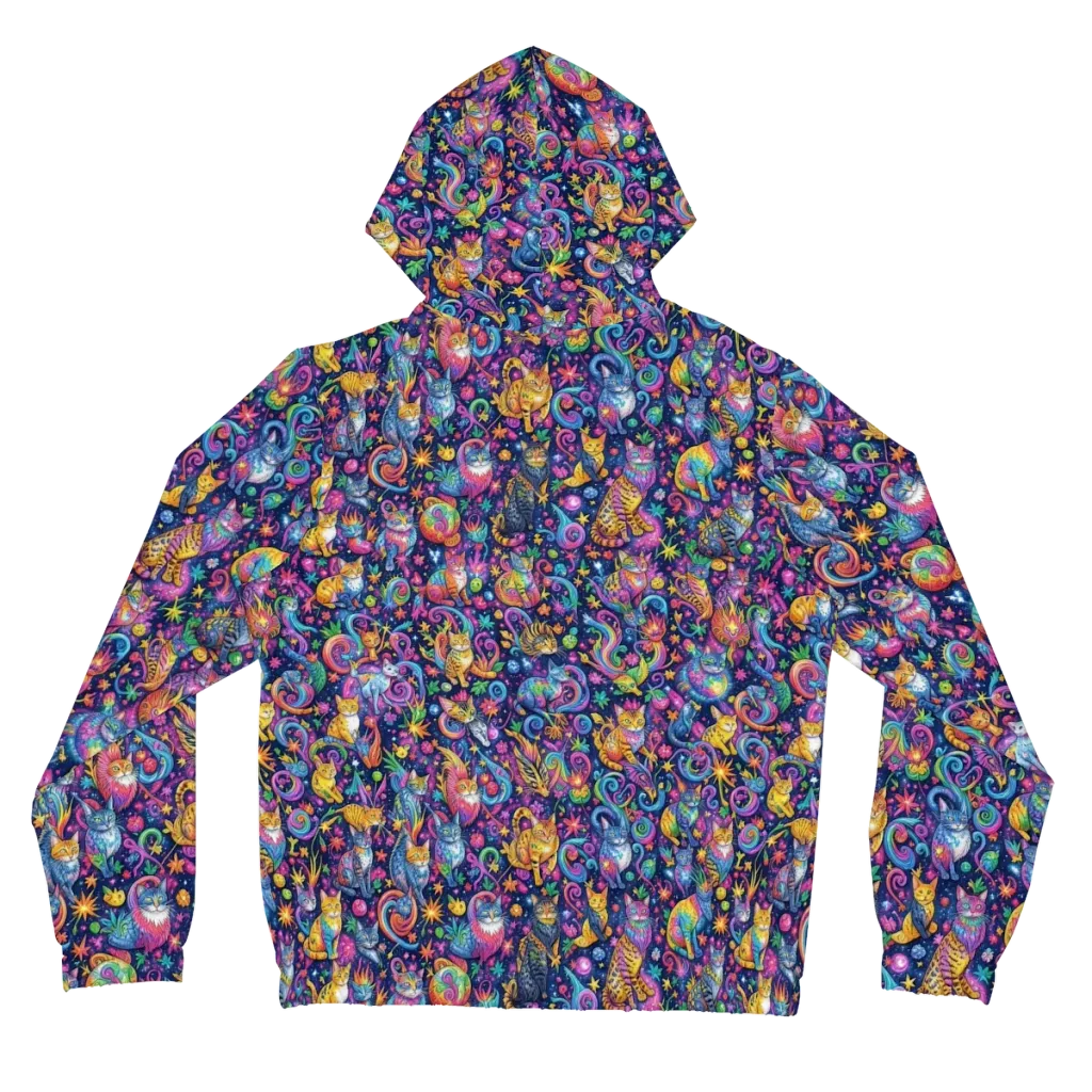 Galactic Whiskers on Women's Full-Zip Hoodie — Back