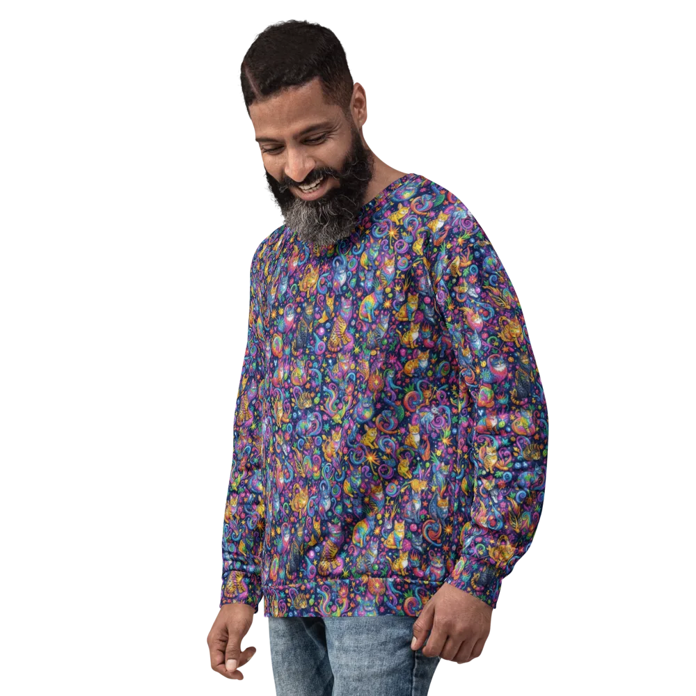Galactic Whiskers on Sweatshirt — Left Front