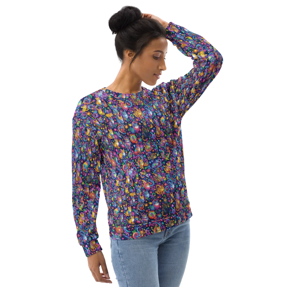Galactic Whiskers on Sweatshirt — Right Front