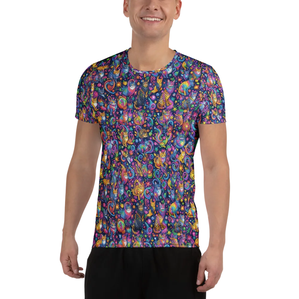 Galactic Whiskers on Men's Athletic T-Shirt — Front