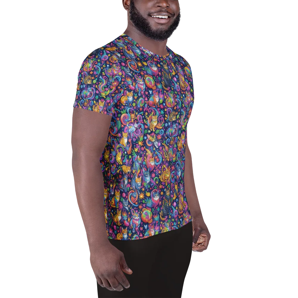 Galactic Whiskers on Men's Athletic T-Shirt — Right