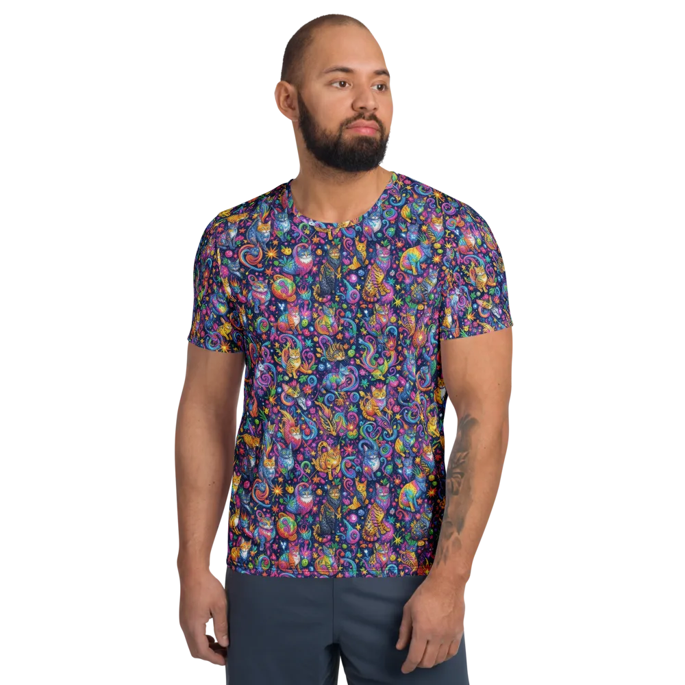 Galactic Whiskers on Men's Athletic T-Shirt — Front