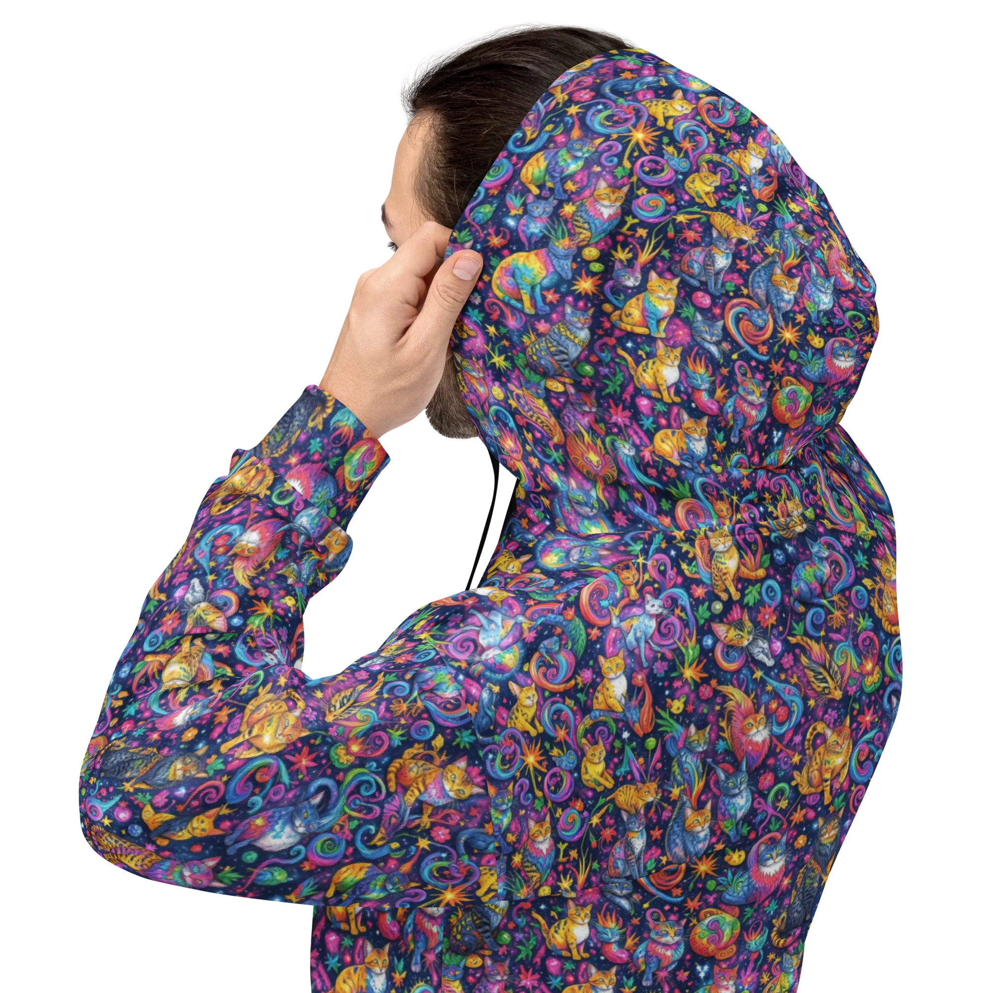 Galactic Whiskers on Hoodie — Back