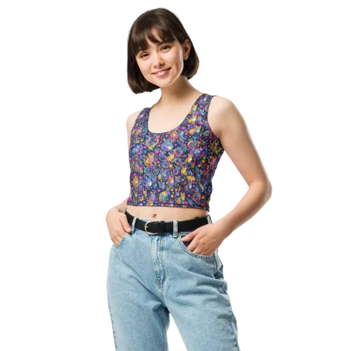 Galactic Whiskers on a Crop Top