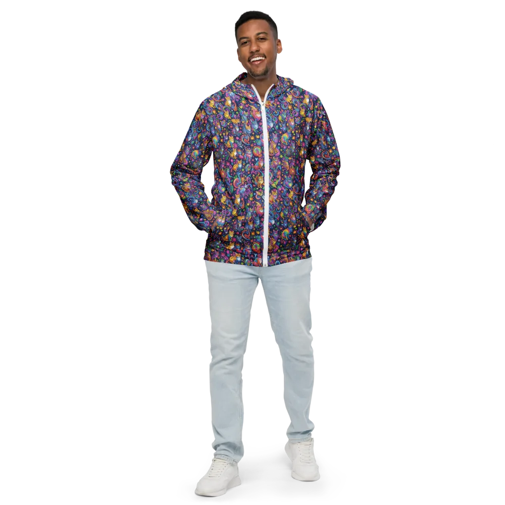 Galactic Whiskers on Men's Windbreaker — Front