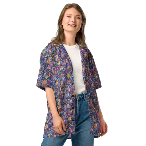 Galactic Whiskers on a Button Shirt