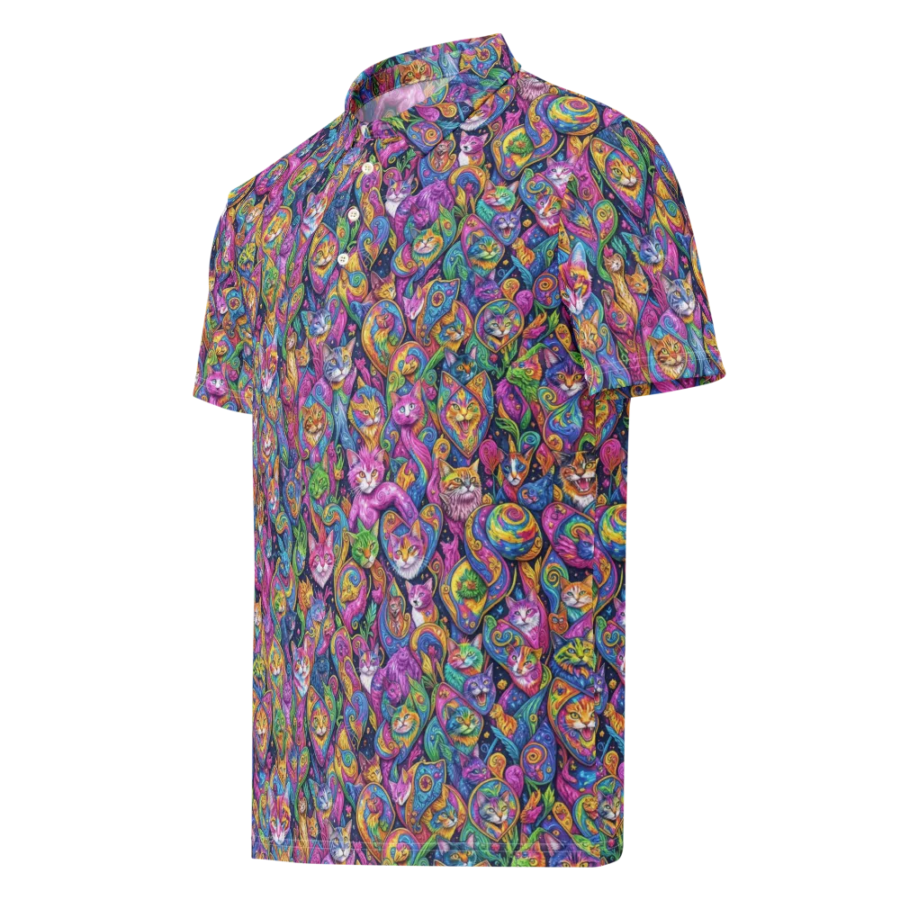 Prismatic Catacomb on Men's Slim Fit Polo Shirt — Left Front