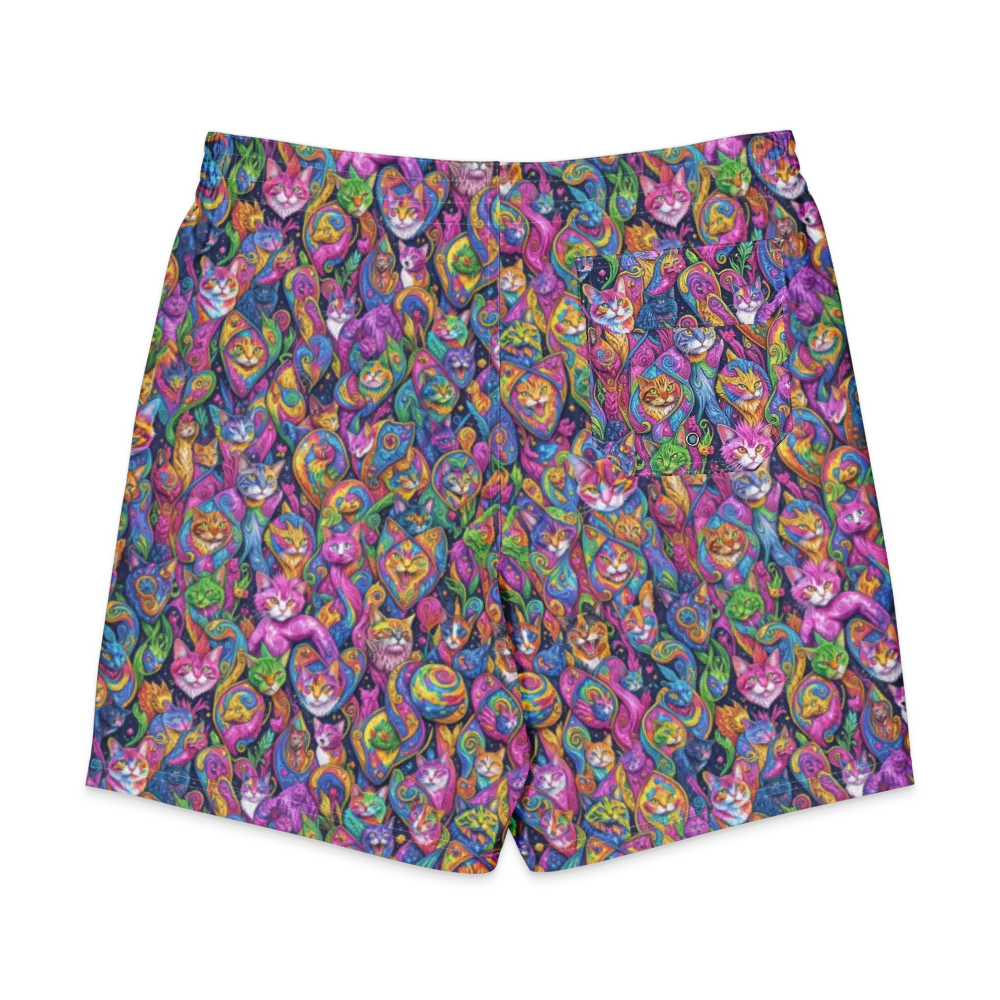 Prismatic Catacomb on Men's Board Shorts — Back