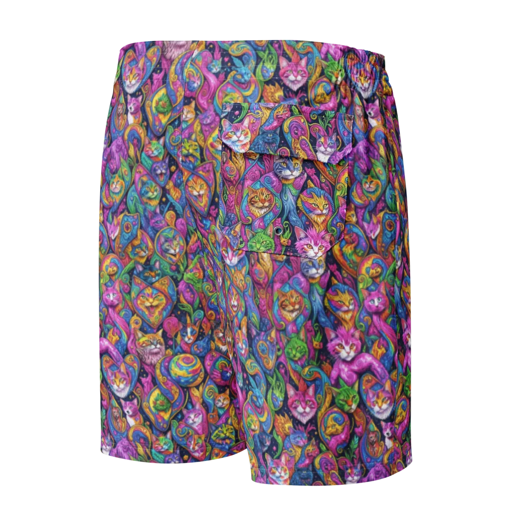 Prismatic Catacomb on Men's Board Shorts — Back