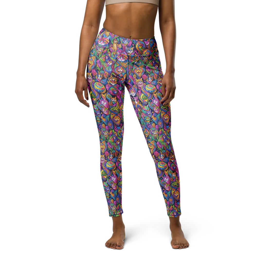 Prismatic Catacomb on Yoga Leggings — Front