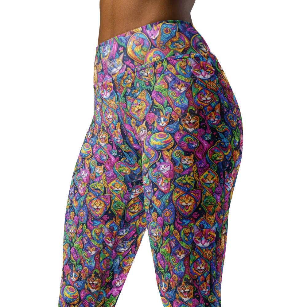 Prismatic Catacomb on Yoga Leggings — Left Front
