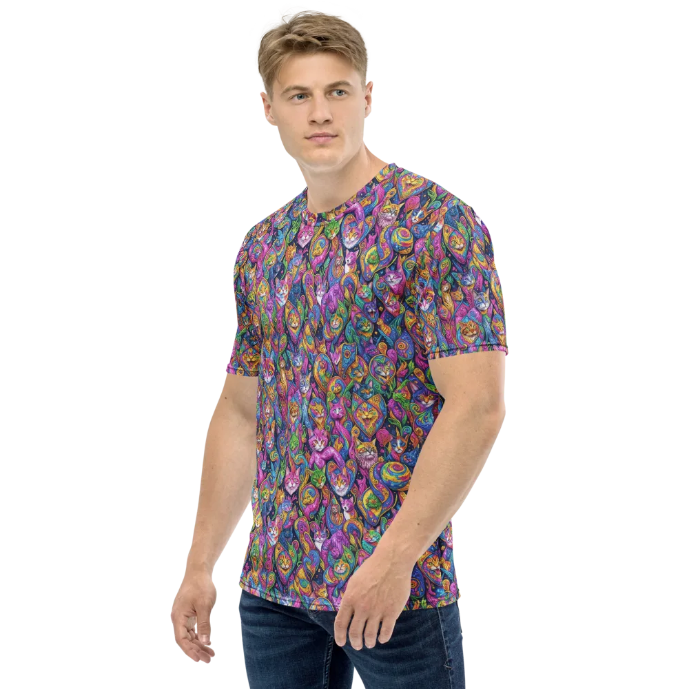 Prismatic Catacomb on Men's Crew Neck T-Shirt — Left