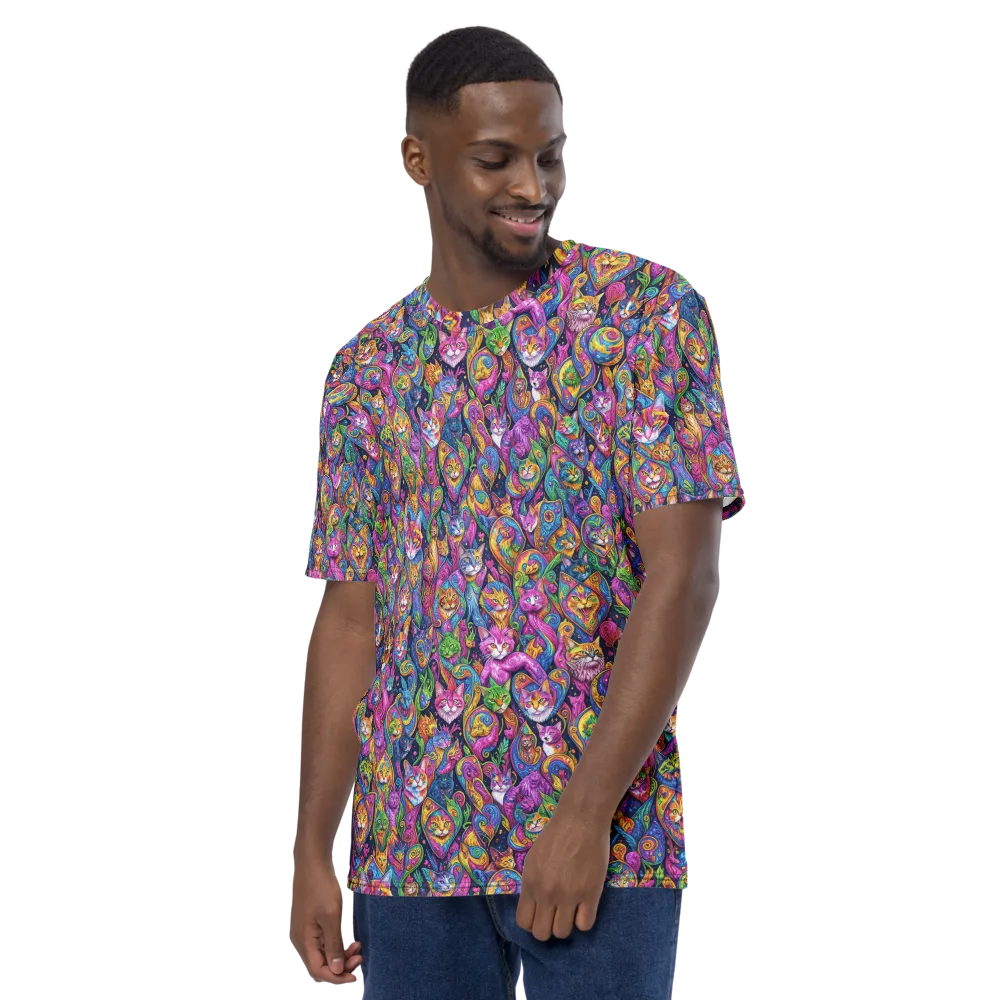 Prismatic Catacomb on Men's Crew Neck T-Shirt — Left