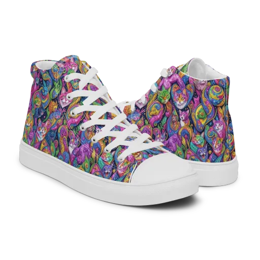 Prismatic Catacomb on a Men's High Top Canvas Shoes