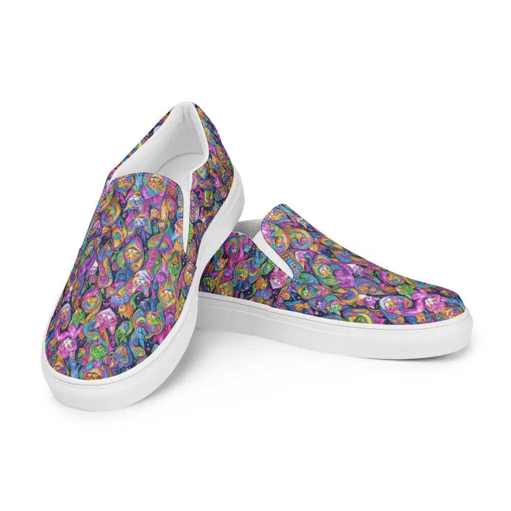 Prismatic Catacomb on Men's Slip-On Canvas Shoes — Left Front