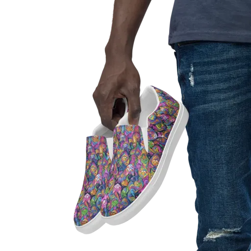 Prismatic Catacomb on a Men's Slip-On Canvas Shoes