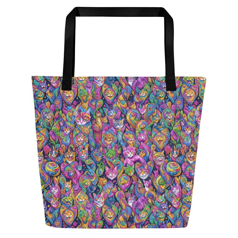 Prismatic Catacomb on Large Tote Bag W/ Pocket — Front