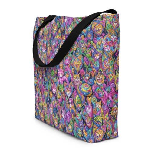Prismatic Catacomb on a Large Tote Bag W/ Pocket