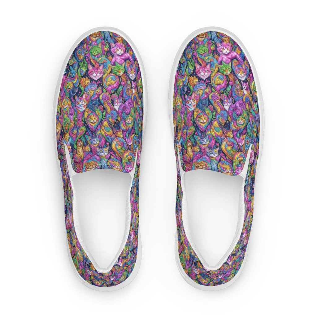 Prismatic Catacomb on Women's Slip-On Canvas Shoes — Front