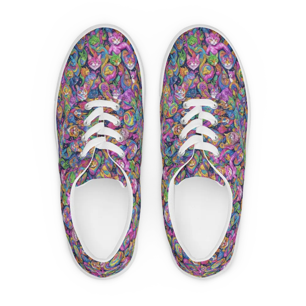 Prismatic Catacomb on Men's Lace-Up Canvas Shoes — Front