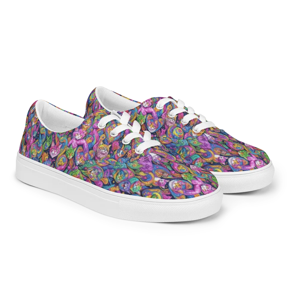 Prismatic Catacomb on Men's Lace-Up Canvas Shoes — Right Front