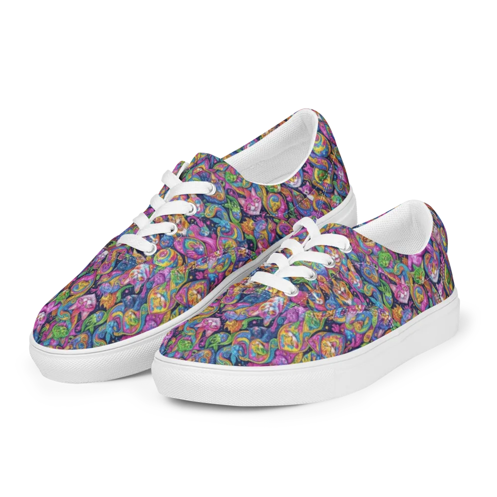 Prismatic Catacomb on Men's Lace-Up Canvas Shoes — Left Front