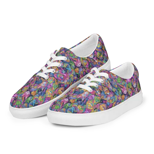 Prismatic Catacomb on a Men's Lace-Up Canvas Shoes