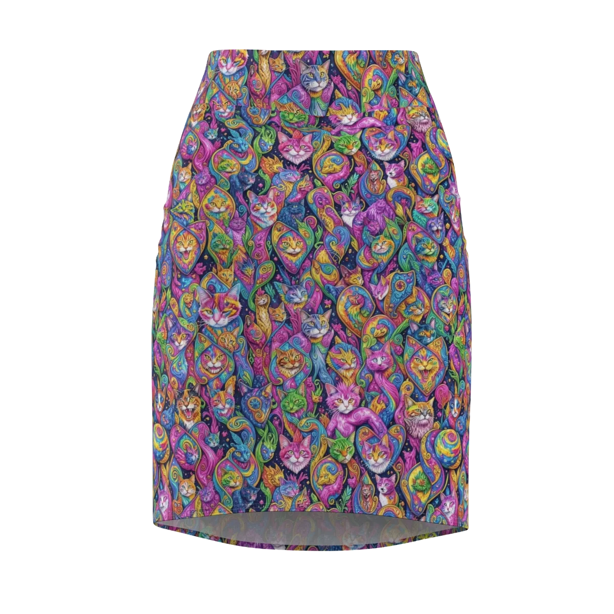 Prismatic Catacomb on Pencil Skirt — Front