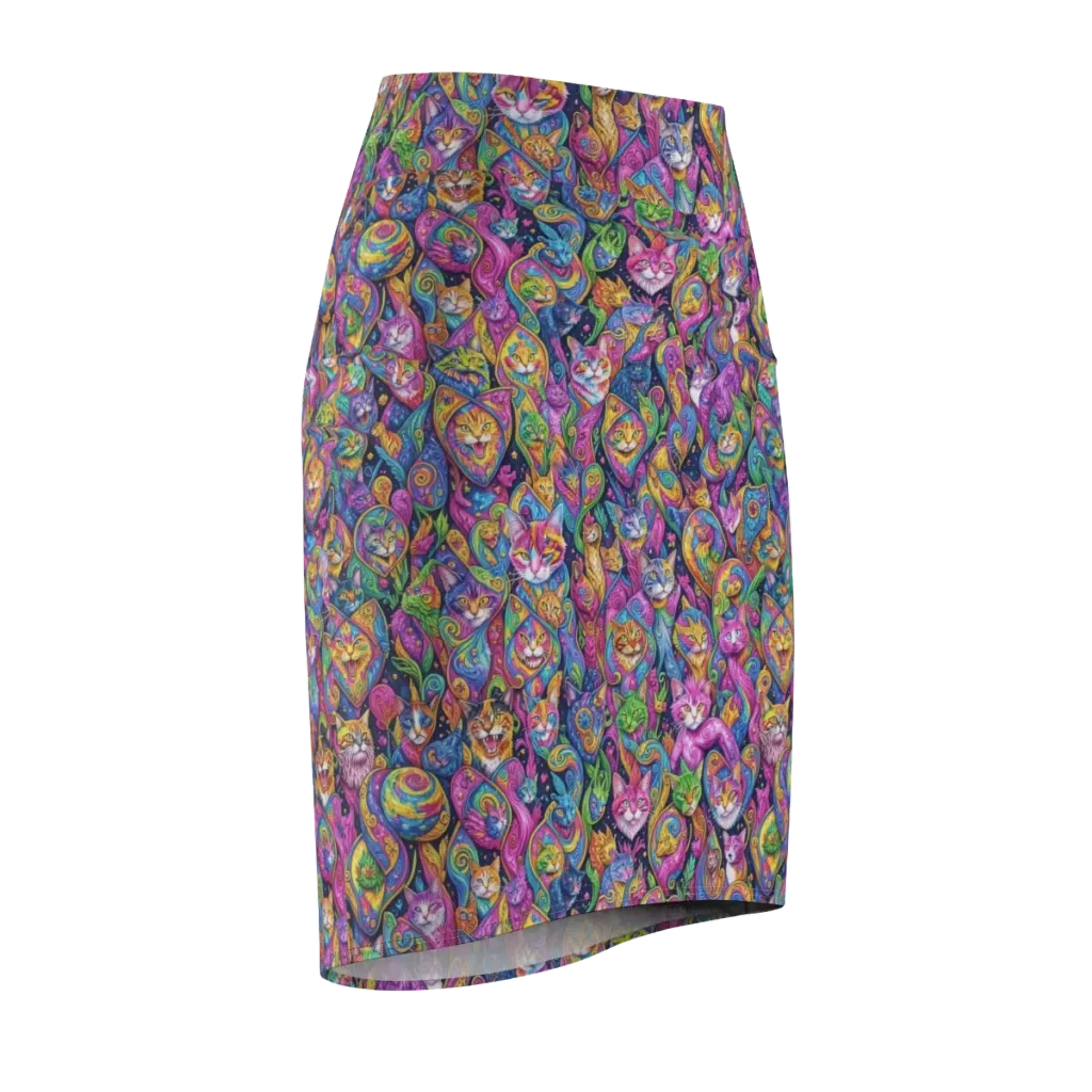 Prismatic Catacomb on Pencil Skirt — Front Side