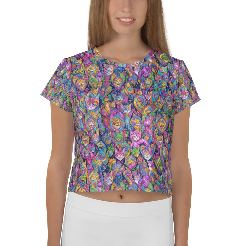 Prismatic Catacomb on Crop Tee — Front