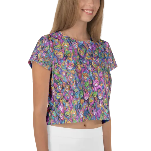 Prismatic Catacomb on a Crop Tee