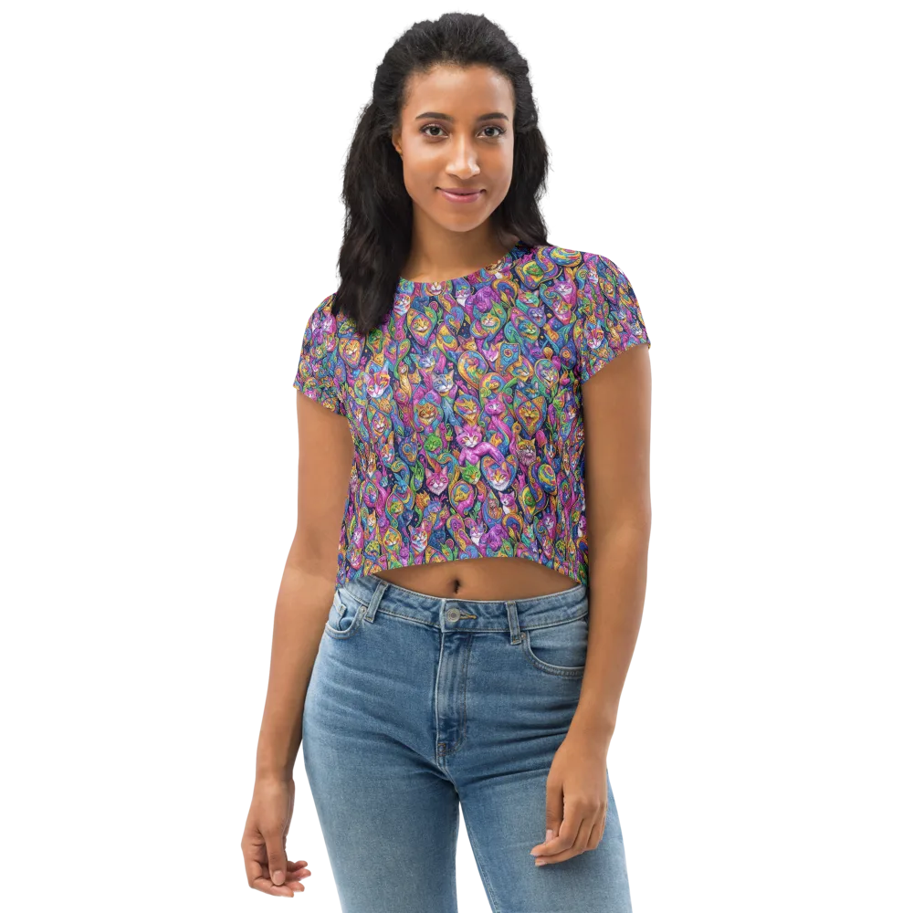 Prismatic Catacomb on Crop Tee — Front