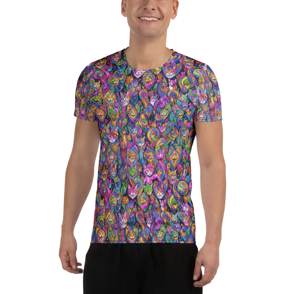 Prismatic Catacomb on Men's Athletic T-Shirt — Front