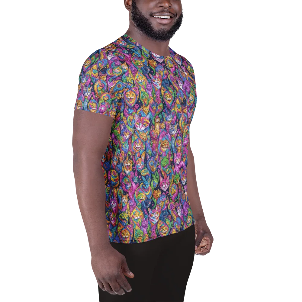 Prismatic Catacomb on Men's Athletic T-Shirt — Right