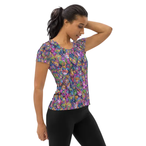 Prismatic Catacomb on a Women's Athletic T-Shirt