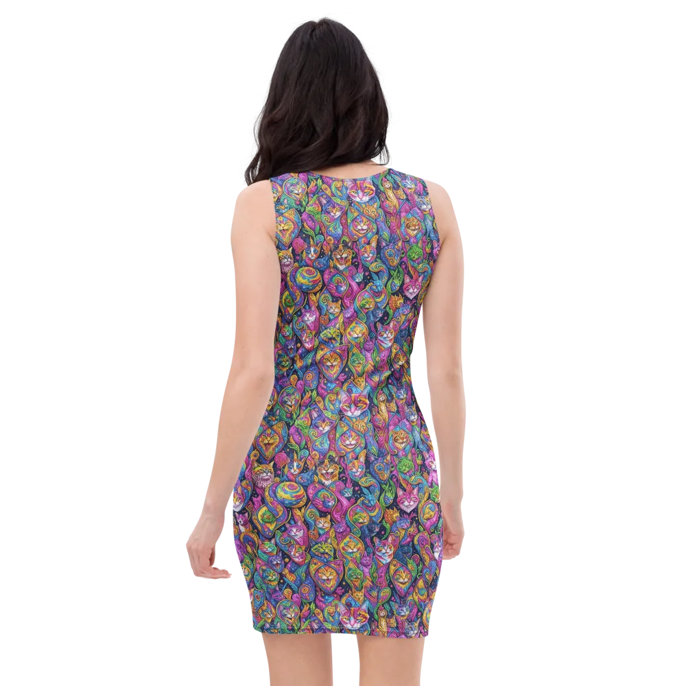Prismatic Catacomb on Bodycon Dress — Back
