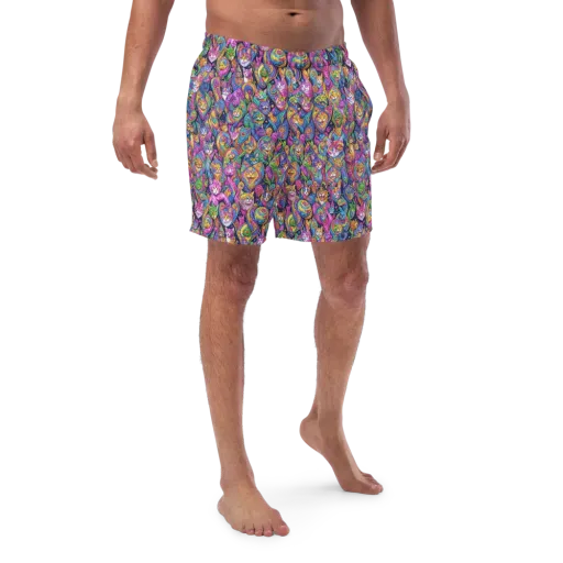 Prismatic Catacomb on a Swim Trunks